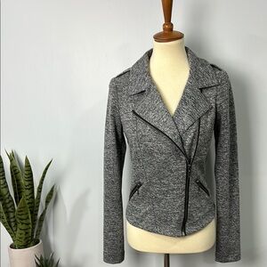 Maurices Gray Asymmetrical Zipper Jacket NWT Size Small